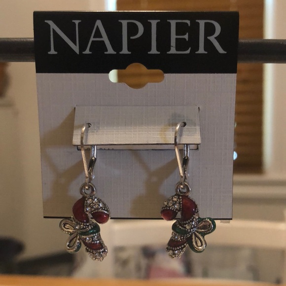 🎅🏻NAPIER CANDY CANE EARRINGS🎄 - Picture 1 of 2